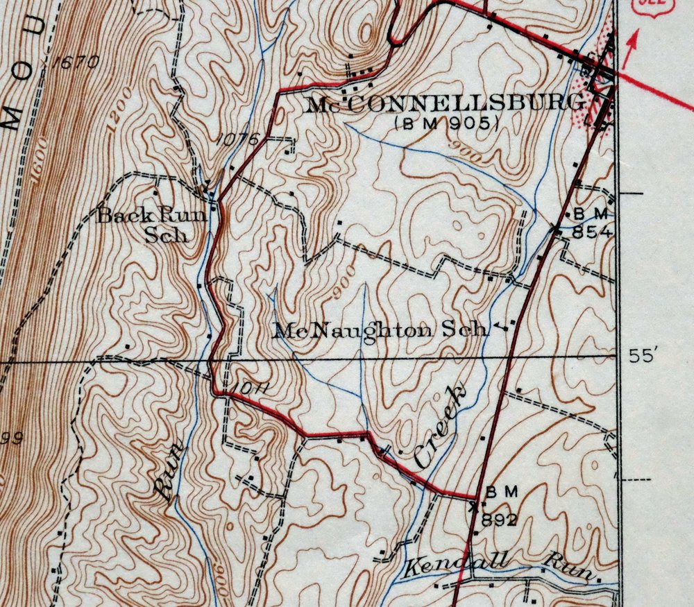 Needmore Pennsylvania Crystal Spring USGS Topo Map 1947 - Image 4