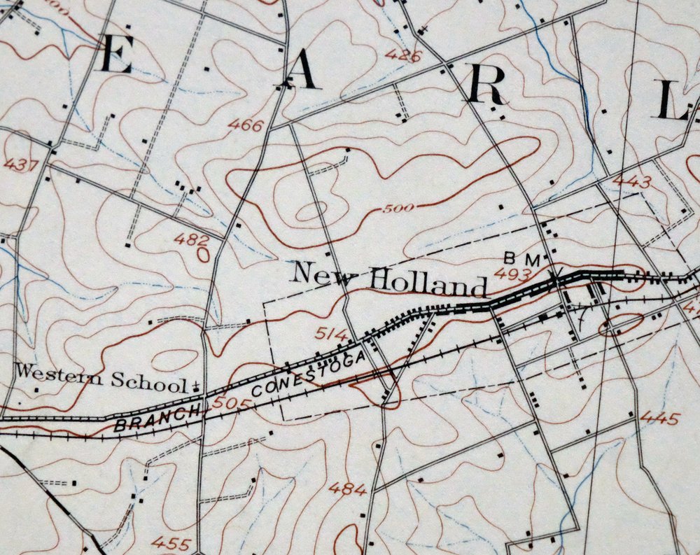 New Holland Pennsylvania Ephrata Akron USGS Topo Map 1962 - Image 3