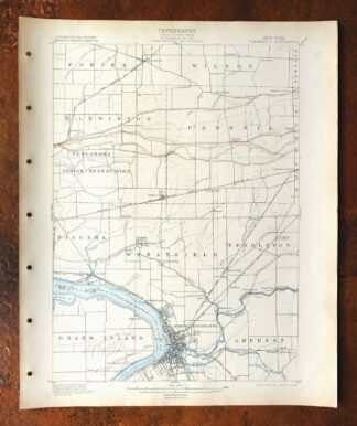 Tonawanda New York Niagara Falls Shawnee USGS Topo Map 1905