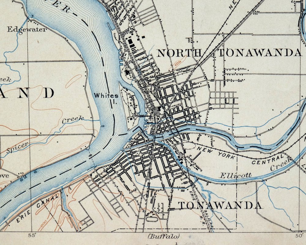 Tonawanda New York Niagara Falls Shawnee USGS Topo Map 1905 - Image 2