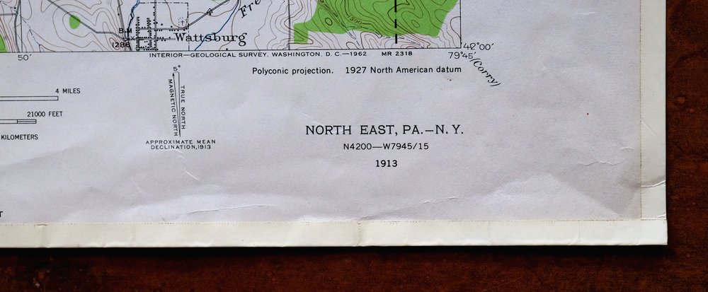 North East Pennsylvania Wattsburg USGS Topo Map 1962 Vintage - Image 6