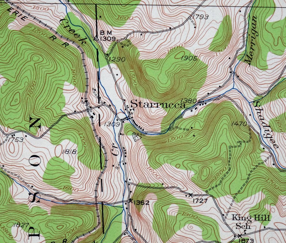 Starrucca Pennsylvania Hancock Lakewood USGS Topo Map 1964 - Image 2