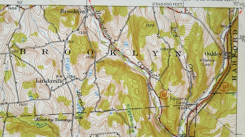 Tunkhannock Pennsylvania Dalton Glenburn USGS Topo Map 1952 - Image 3