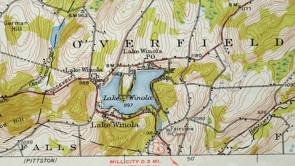 Tunkhannock Pennsylvania Dalton Glenburn USGS Topo Map 1952 - Image 2
