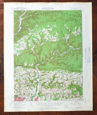 Warrensville Pennsylvania Barbours USGS Topographic Map 1962