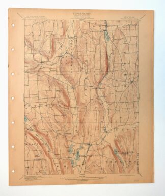 Tully New York Syracuse Manlius USGS Topo Map 1910 Antique