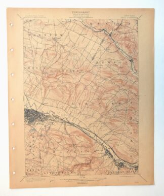 Utica New York Ilion Herkimer USGS Topo Map 1911 Antique