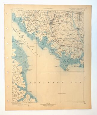 Vineland New Jersey Dover Millville USGS Topo Map 1905