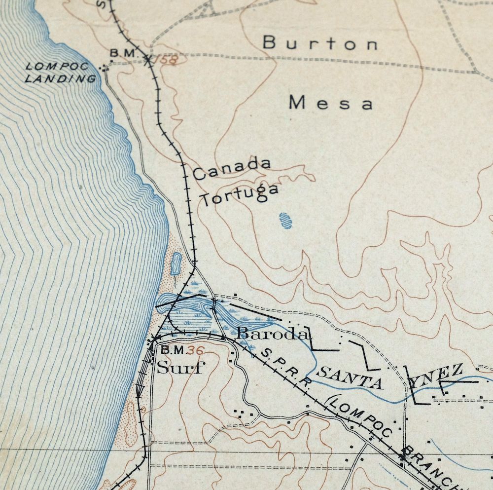 Guadalupe California Santa Maria Lompoc USGS Topo Map 1905 - Image 2