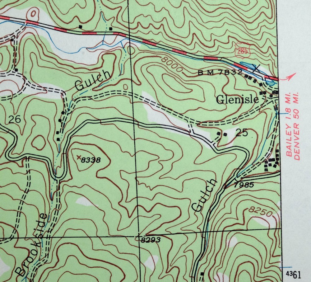 Shawnee Colorado Singleton USGS Topographic Map 1972 Vintage - Image 3