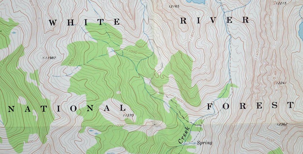 Vail East Colorado USGS 7.5-Min Topographic Map 1973 Vintage - Image 2