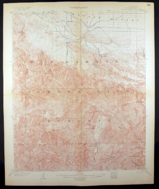 Rock Creek California Angeles NF USGS Topo Map 1903 Antique