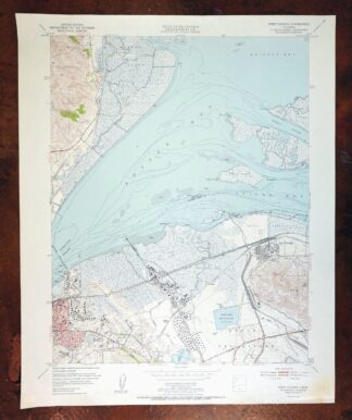 Port Chicago California Concord Martinez USGS Topo Map 1956
