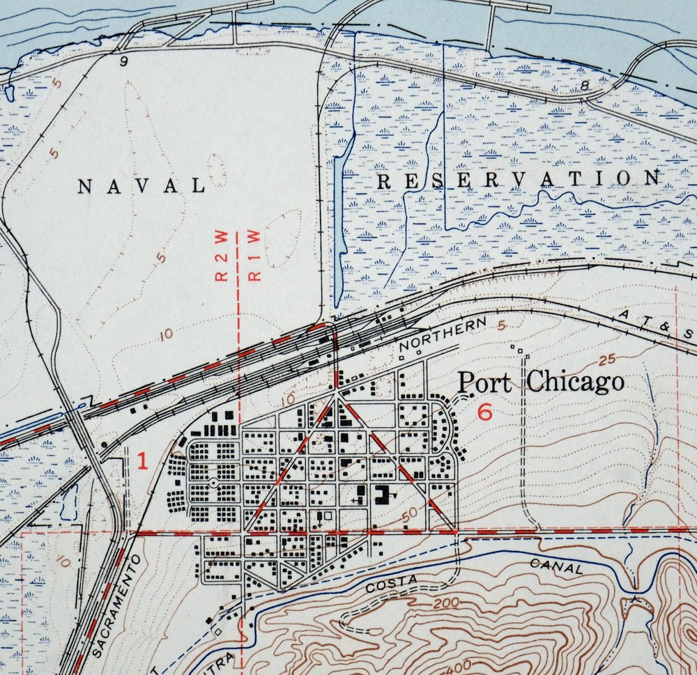Port Chicago California Concord Martinez USGS Topo Map 1956 - Image 3