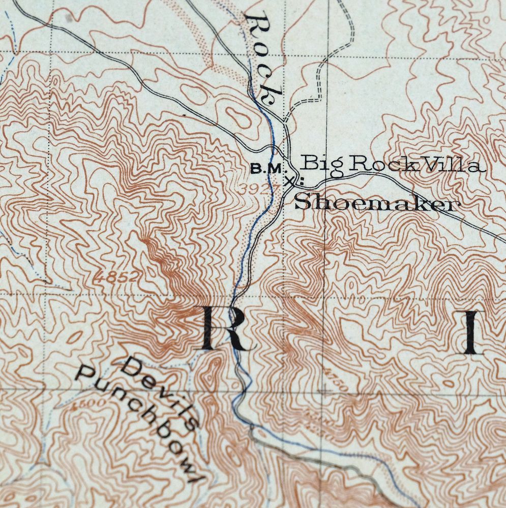Rock Creek California Angeles NF USGS Topo Map 1903 Antique - Image 3