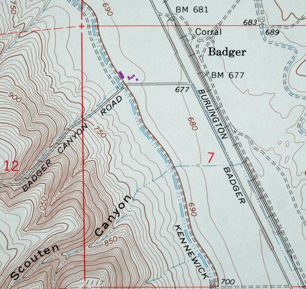 Badger Mountain Washington South Richland USGS Topo Map 1978 - Image 5