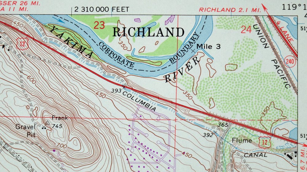 Badger Mountain Washington South Richland USGS Topo Map 1978 - Image 2