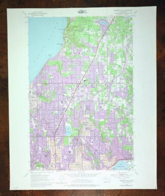 Edmonds East Washington Shoreline Brier USGS Topo Map 1976