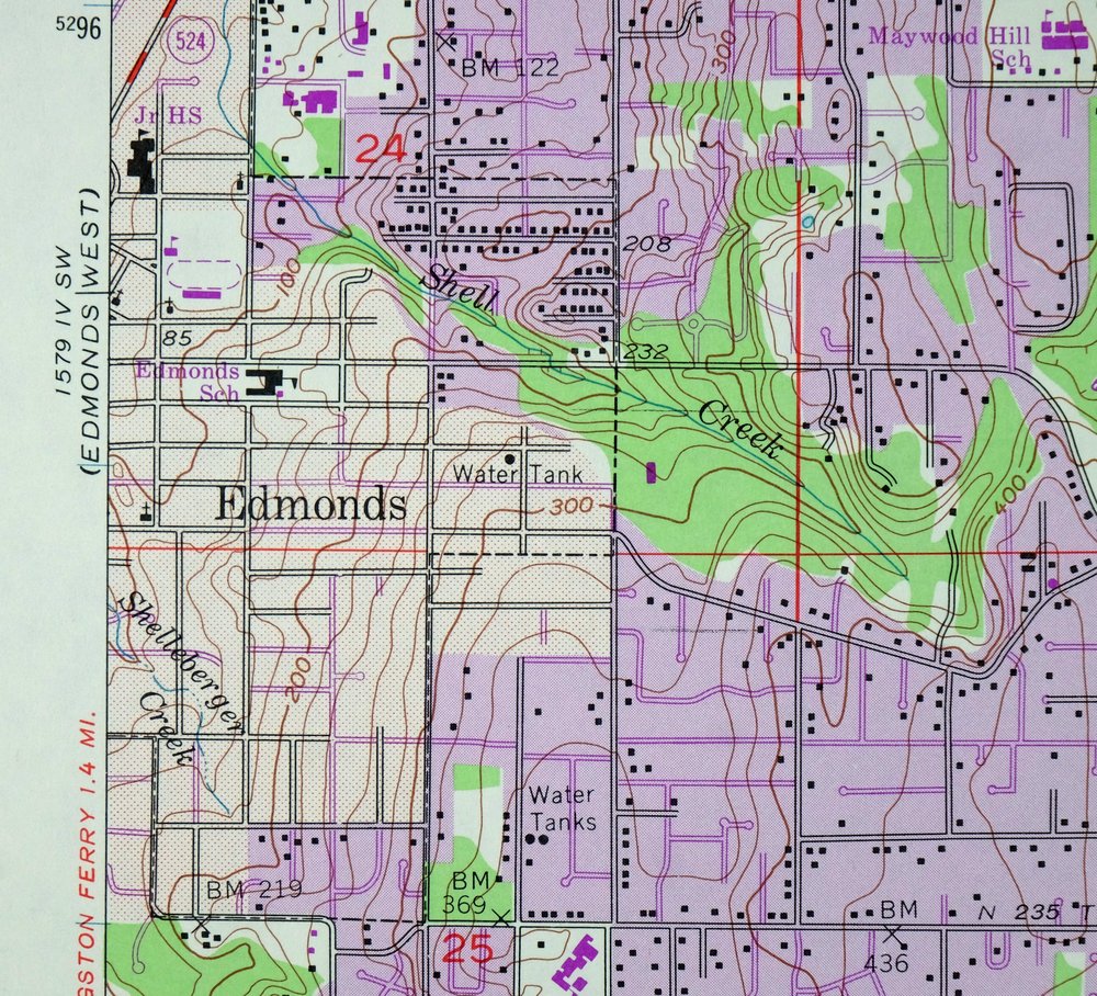 Edmonds East Washington Shoreline Brier USGS Topo Map 1976 - Image 7