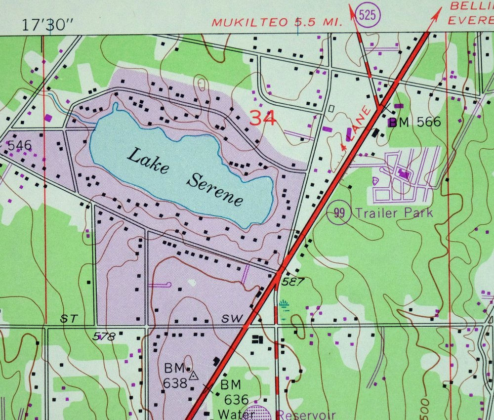 Edmonds East Washington Shoreline Brier USGS Topo Map 1976 - Image 2