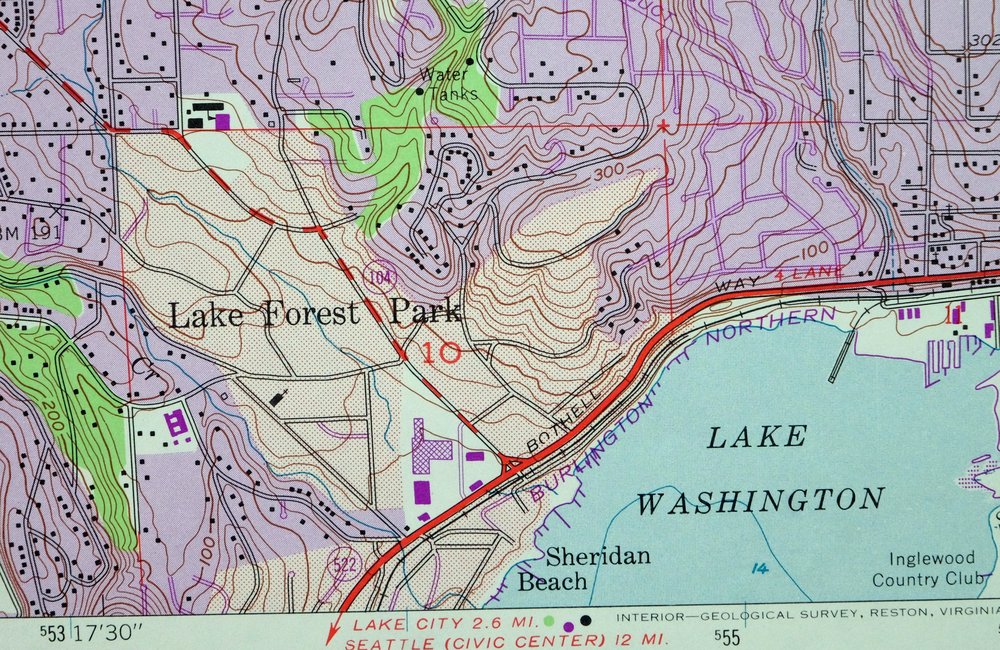 Edmonds East Washington Shoreline Brier USGS Topo Map 1976 - Image 6