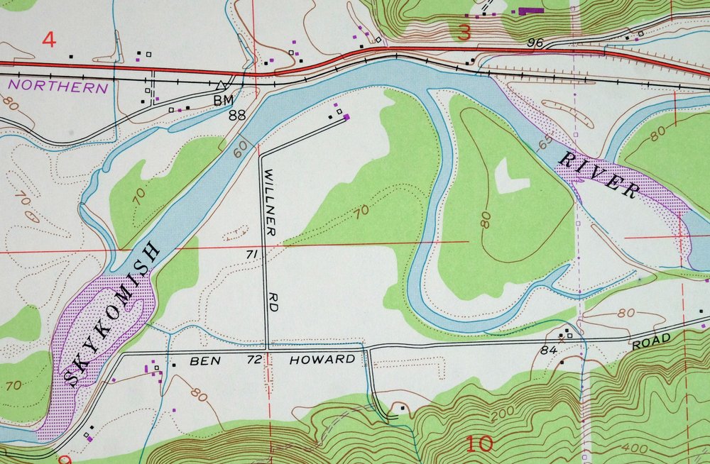 Monroe Washington Duvall High Rock USGS Topographic Map 1976 - Image 3
