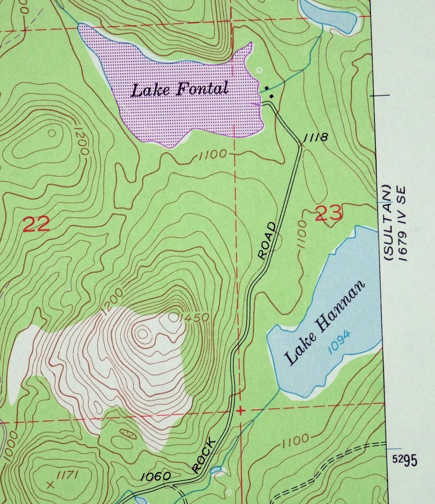 Monroe Washington Duvall High Rock USGS Topographic Map 1976 - Image 4
