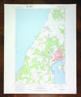 Oak Harbor Washington Ault Field USGS Topo Map 1977 Vintage