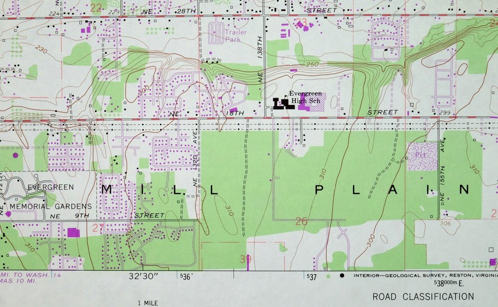 Orchards Washington Vancouver Minnehaha USGS Topo Map 1977 - Image 3
