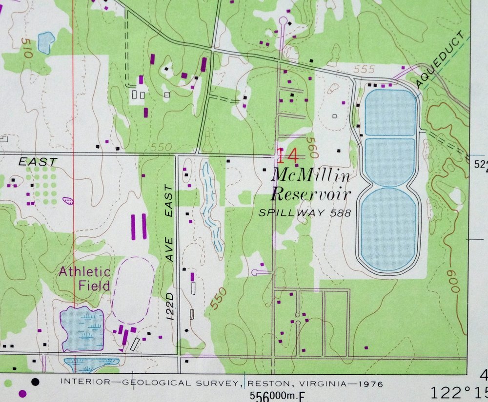 Puyallup Washington Tacoma Waller USGS Topographic Map 1976 - Image 2