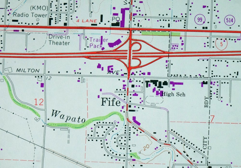 Puyallup Washington Tacoma Waller USGS Topographic Map 1976 - Image 7