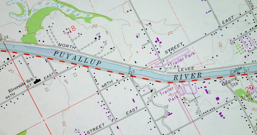 Puyallup Washington Tacoma Waller USGS Topographic Map 1976 - Image 4