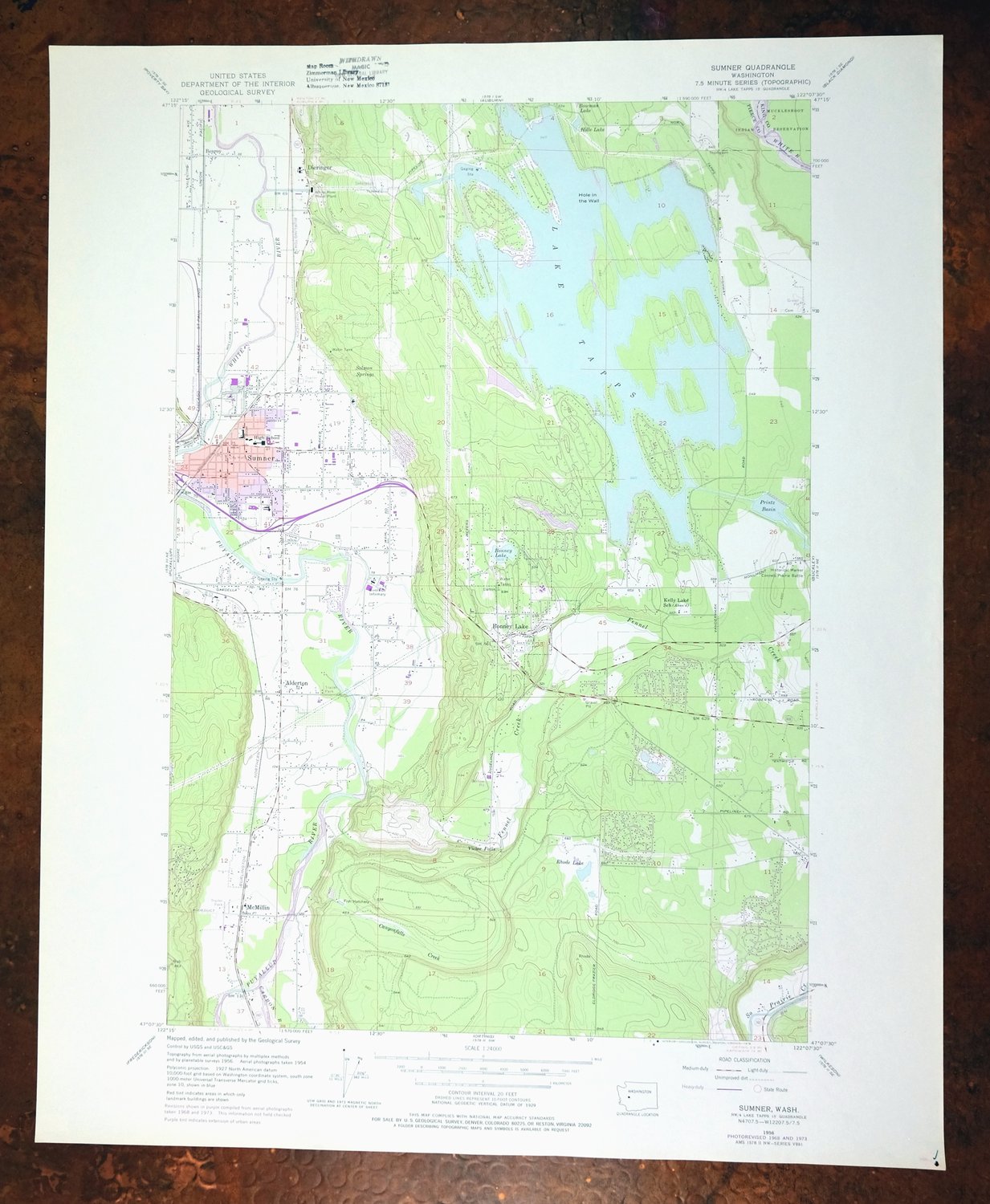 Sumner Washington South Hill Auburn USGS Topo Map 1976