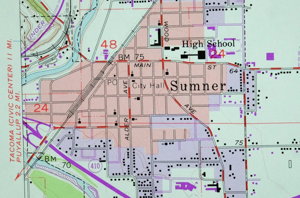 Sumner Washington South Hill Auburn USGS Topo Map 1976 - Image 2