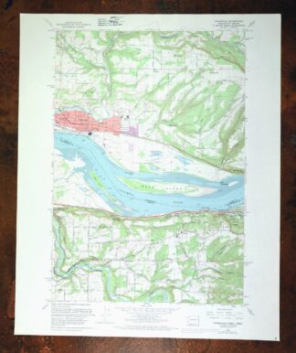 Washougal Washington Camas Troutdale USGS Topo Map 1971