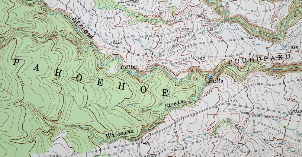 Akaka Falls Hawaii Honolii Stream USGS Topographic Map 1988 - Image 2