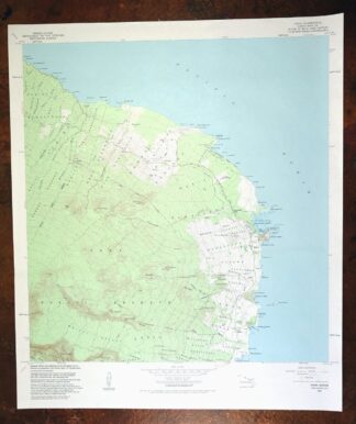 Hana Hawaii Kaeleku USGS 7.5-Min Topo Map 1984 Vintage