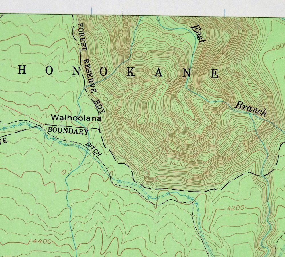Kamuela Hawaii Waimea Kohala Forest USGS Topo Map 1982 - Image 3