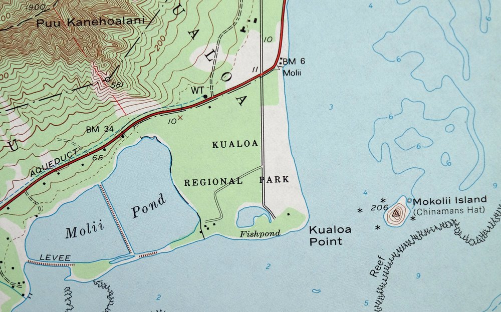 Kahana Hawaii Hauula Kaaawa USGS Topo Map 1983 Vintage - Image 2