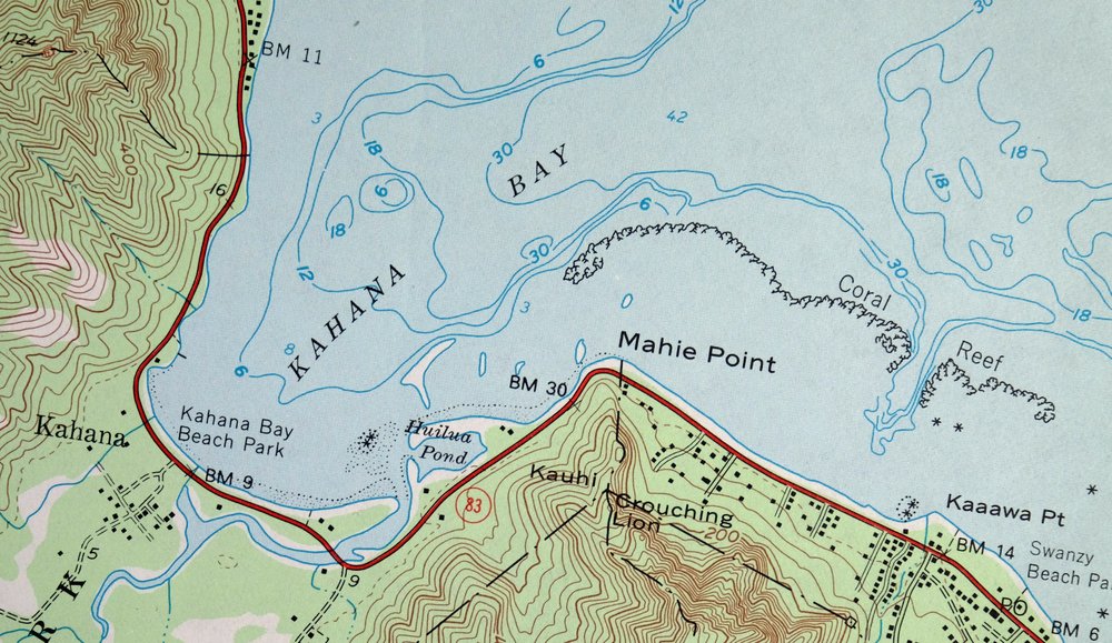 Kahana Hawaii Hauula Kaaawa USGS Topo Map 1983 Vintage - Image 3