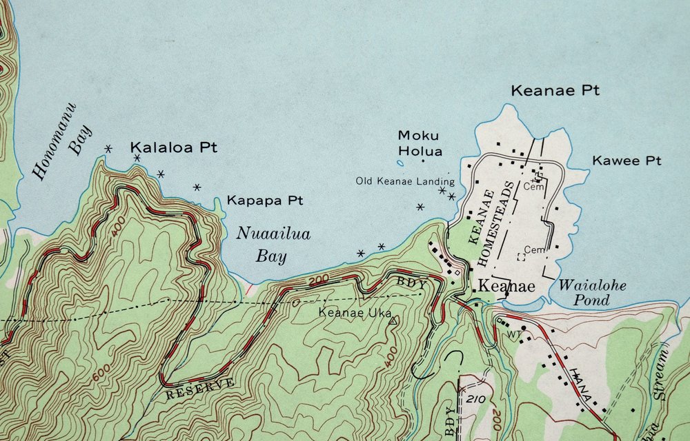 Keanae Hawaii USGS 7.5-Min Topographic Map 1983 Vintage - Image 2