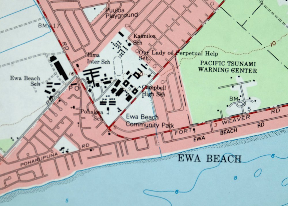 Pearl Harbor Hawaii Waipahu Halawa USGS Topographic Map 1984 - Image 3