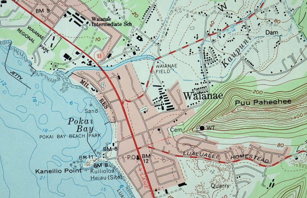Waianae Hawaii Nanakuli Makaha USGS Topo Map 1984 Vintage - Image 2