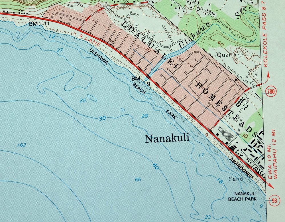 Waianae Hawaii Nanakuli Makaha USGS Topo Map 1984 Vintage - Image 4