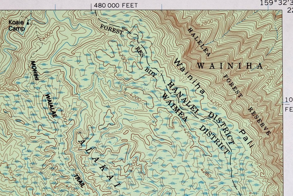 Waimea Canyon Hawaii USGS 7.5-Min Topo Map 1984 Vintage - Image 2