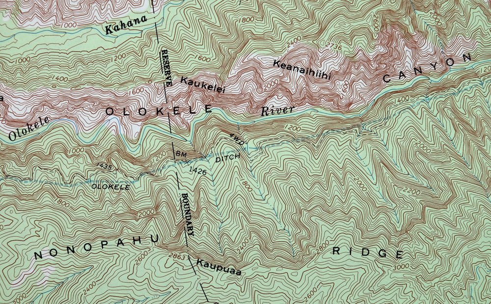Waimea Canyon Hawaii USGS 7.5-Min Topo Map 1984 Vintage - Image 4