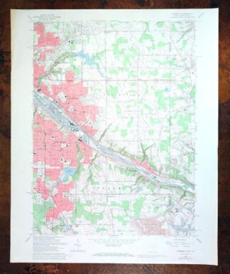 Campbell Ohio Youngstown Boardman USGS Topo Map 1971 Vintage