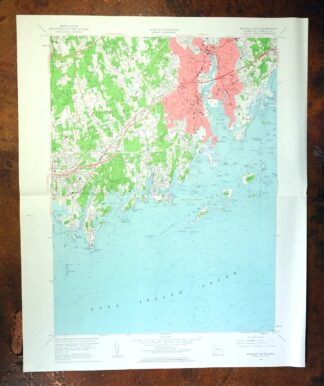 Norwalk South Connecticut Stamford Darien USGS Topo Map 1963