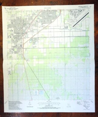 Homestead Florida Leisure City USGS Topo Map 1988 Vintage