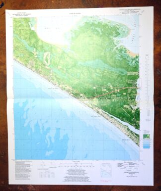 Panama City Beach Florida Woodlawn USGS Topographic Map 1984
